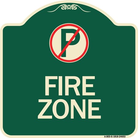 Signmission No Parking Symbol Heavy-Gauge Aluminum Architectural Sign, 18" x 18", G-1818-24653 A-DES-G-1818-24653